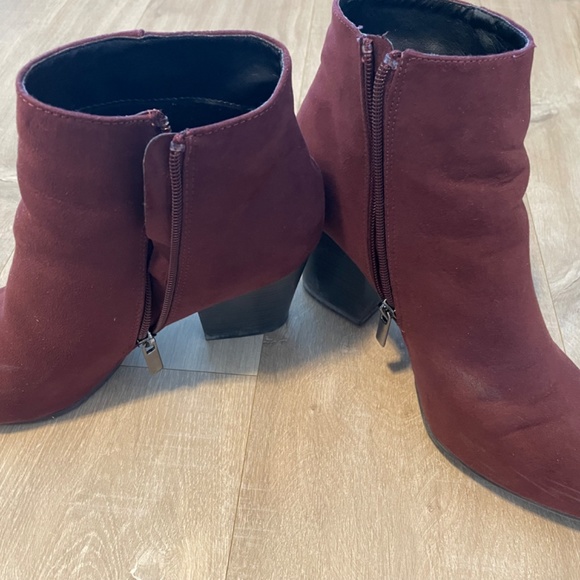 Burgundy Ankle Boots - Picture 2 of 4